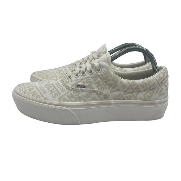 VANS Era Platform 66 Off White Marshmallow Spellout Casual Skate Men 8 Women 9.5 main image 8